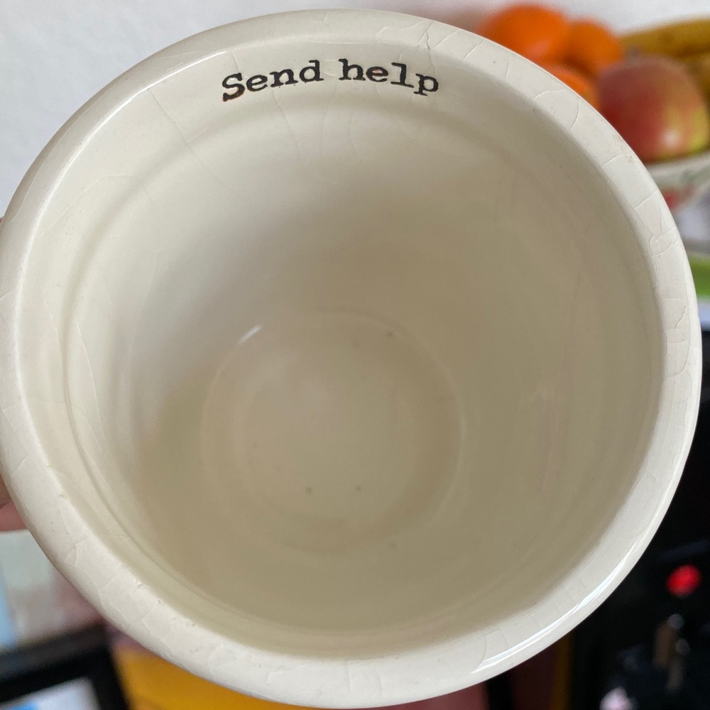 🌼 Mud Pie Coffee Mug “send help” cute mug for parents - Picture 2 of 5